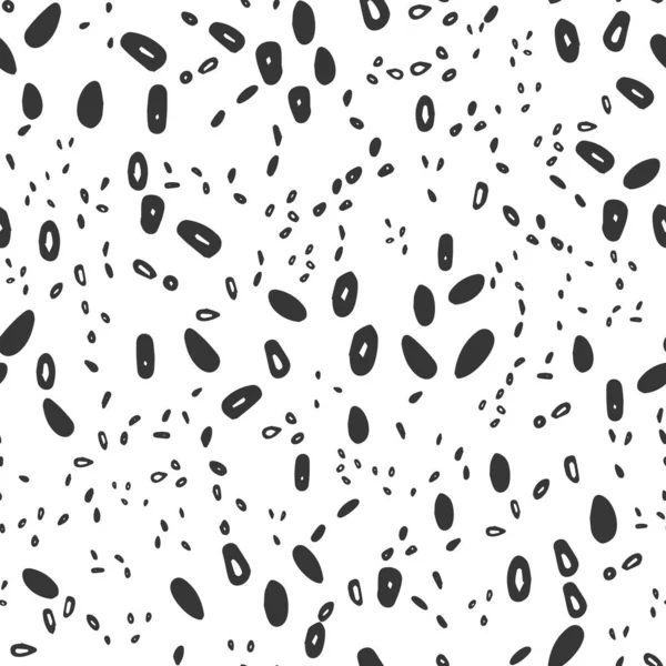 Абстрактні ручні намальовані крапки безшовний візерунок фонового ескізу гравіювання Векторні ілюстрації. Дизайн футболки для друку. Імітація дошки подряпин. Чорно-біле намальоване зображення руки . — стоковий вектор