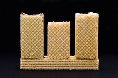 Siyah bir arka plan üzerinde gözleme