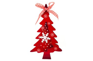 Beyaz arka planda noel ağacı