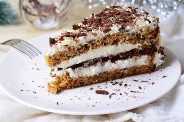 Noel zemin üzerine lezzetli pasta