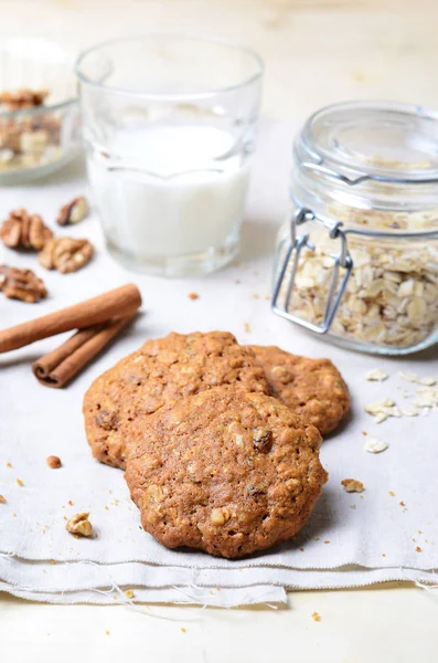 Biscoitos caseiros de aveia — Fotografia de Stock