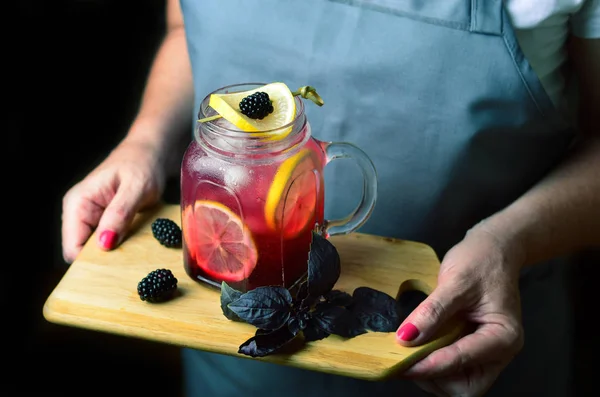 BlackBerry bazylia lemoniady — Zdjęcie stockowe