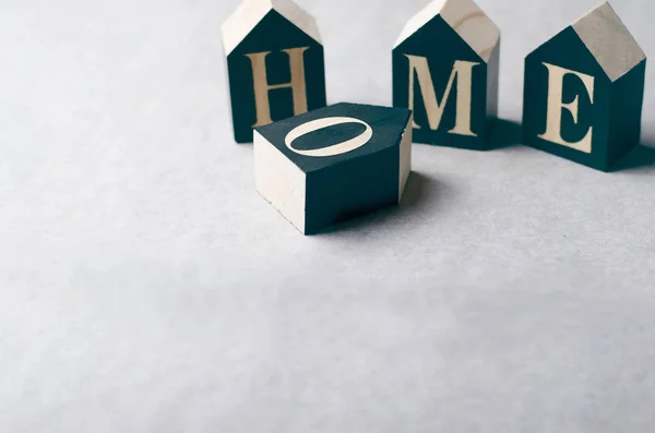 Home Wooden Letters — Stock Photo, Image