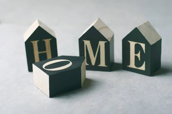 Home Wooden Letters — Stock Photo, Image