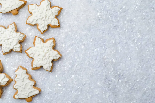 Білий Snowfake печиво і вільного місця — стокове фото