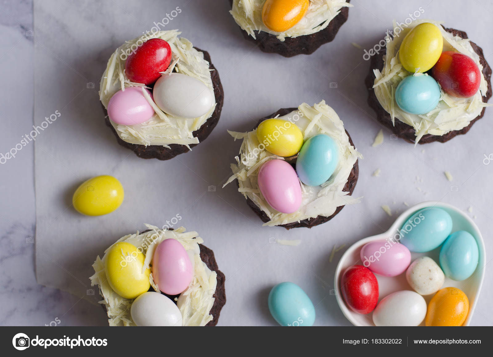 Mini Bundt Cakes Decorated With Chocolate Eggs Easter Dessert