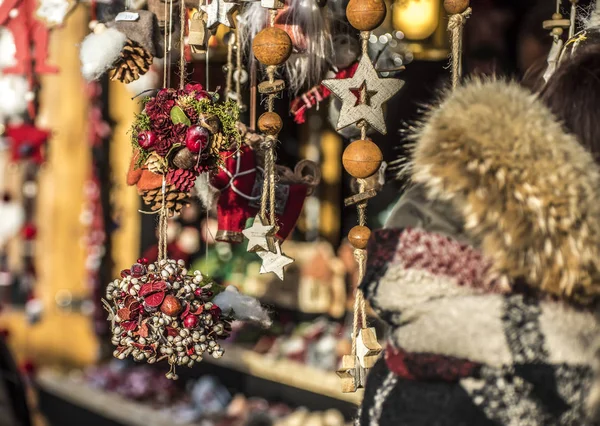 Kerstmarkt in Zuid-Tirol Rechtenvrije Stockfoto's