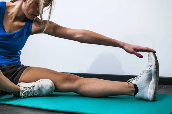 Fitness en stretching Stockfoto