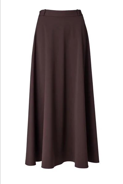 Beyaz arka plan üzerinde izole kahverengi etek 