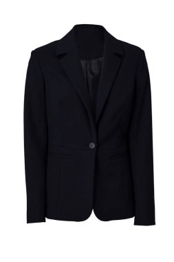 Beyaz arka plan üzerinde izole kadın ceket siyah