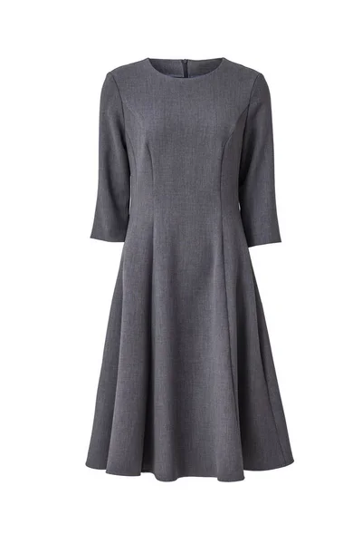 Gri elbise beyaz arka plan üzerinde izole