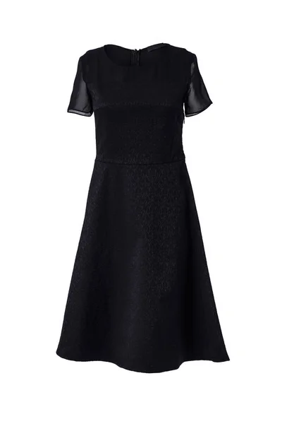 izole beyaz zemin üzerine siyah elbise