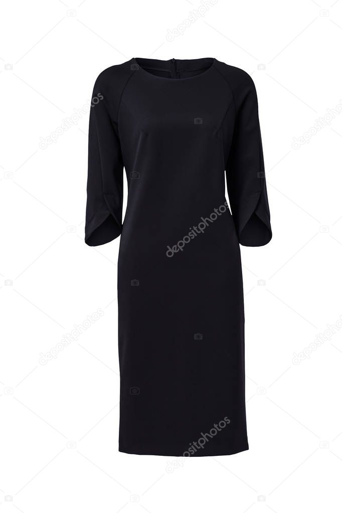 Black dress isolated on white background