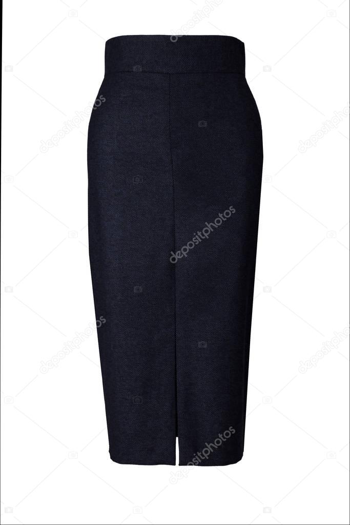 Black skirt isolated on white background