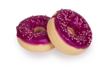 Beyaz arka plan üzerinde izole doğal güzel kokulu sabun, pembe çörek