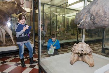 Moskova, Rusya - 26 Ekim 2015: Devlet biyolojik Müzesi.