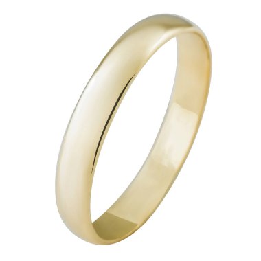 Beyaz arkaplanda elmaslarla izole edilmiş altın alyans.