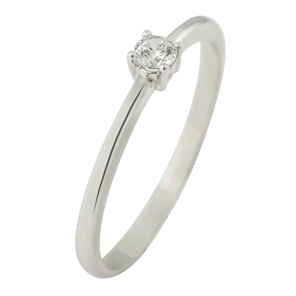 ホワイトの背景に隔離されたダイヤモンドとゴールドの結婚指輪 — ストック写真