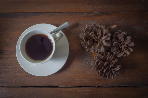 Kaffe kaka på bordet — Stockfoto