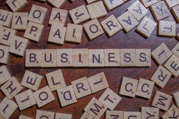 Scrabble Business woord — Stockfoto