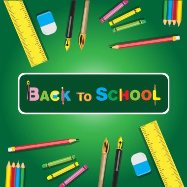 geri okul vektör tasarımı