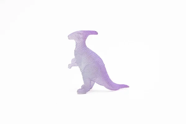 Figurines en plastique jouet dinosaure sur fond blanc — Photo