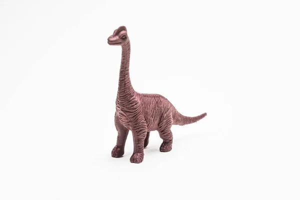 흰색 바탕에 공룡 장난감 플라스틱 인물 — 스톡 사진