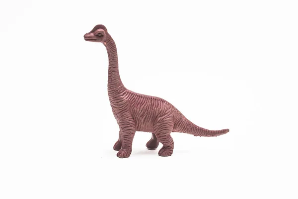 Figurines en plastique jouet dinosaure sur fond blanc — Photo