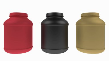 peynir altı suyu proteini şişe 3d render