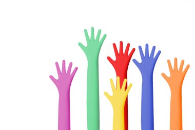 Görüntü portre renk Kaldır ellerini