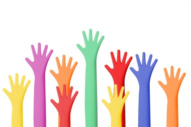 Görüntü portre renk Kaldır ellerini