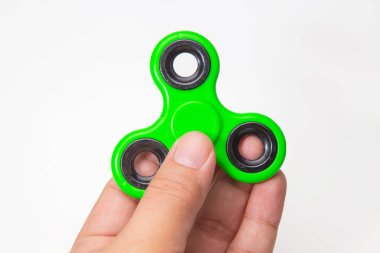 Yeşil kıpır parmak spinner oyuncak görüntü