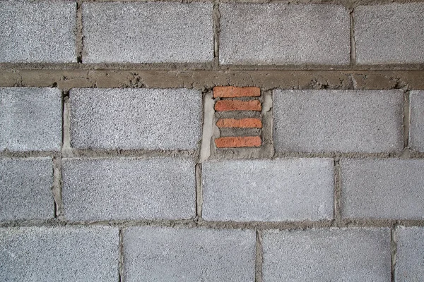 Construção paredes de tijolo oco imagem closeup textura — Fotografia de Stock