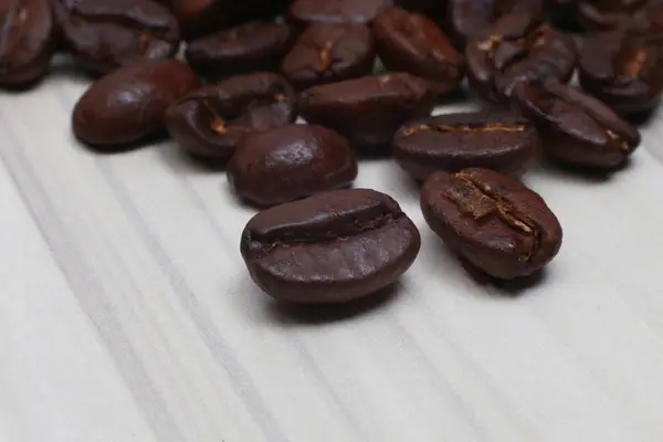 L'immagine arrosto chicchi di caffè primo piano — Foto Stock