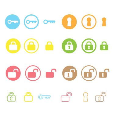 Anahtar kilit vektör tasarımı