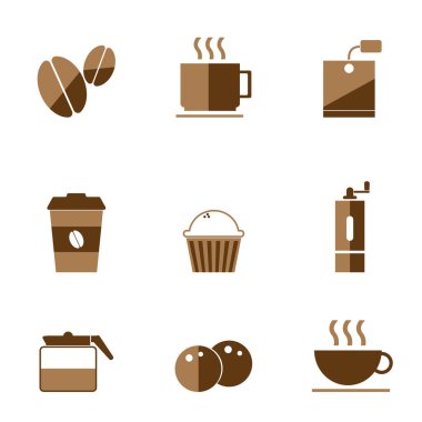 Bir kafe simge vektör resim