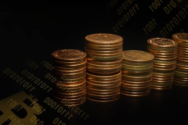 Thebitcoin iş fikir kavramı görüntü için yakın çekim