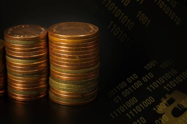 Thebitcoin iş fikir kavramı görüntü için yakın çekim