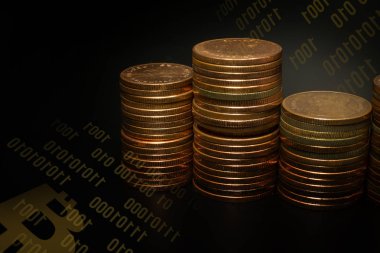 Thebitcoin iş fikir kavramı görüntü için yakın çekim