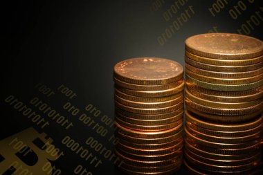 Thebitcoin iş fikir kavramı görüntü için yakın çekim