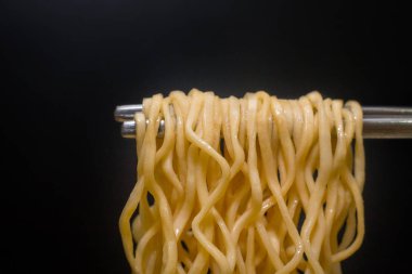 Üstten Görünüm temiz arka plan anlık erişte