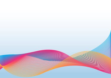 Multi renk dalga vektör arka plan