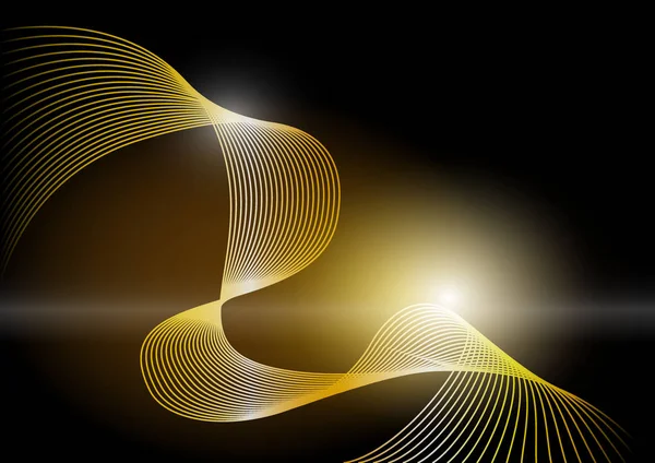 Vektör arka altın lüks dalga plan