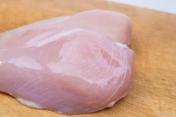 The Raw chicken breast with dill ready to cooking — Stock Photo, Image