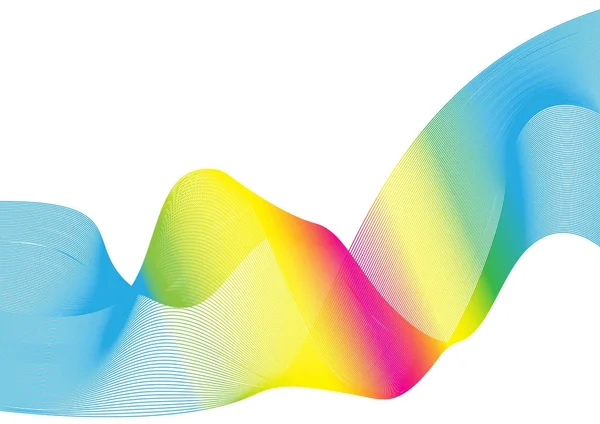 Векторные абстрактные радуги многоцветные волновые линии фона — стоковый вектор