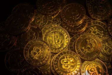 Altın Bitcoins sanal para sikke resim fikir için böyle bir