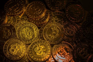 Altın Bitcoins sanal para sikke resim fikir için böyle bir