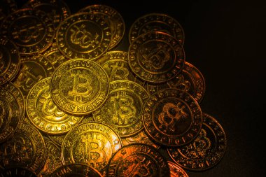 Altın Bitcoins sanal para sikke resim fikir için böyle bir