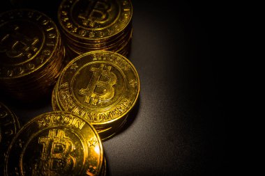 Altın Bitcoins sanal para sikke resim fikir için böyle bir