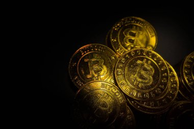 Altın Bitcoins sanal para sikke resim fikir için böyle bir